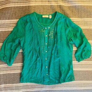Chico's Sequin Button Down Shirt